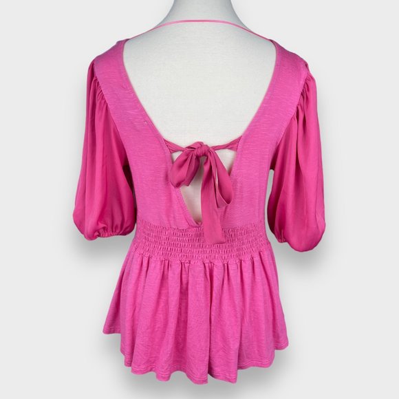 NWT Anthropologie Dolan Cut-out- V-Neck Peplum Top in Size XS - Picture 13 of 16